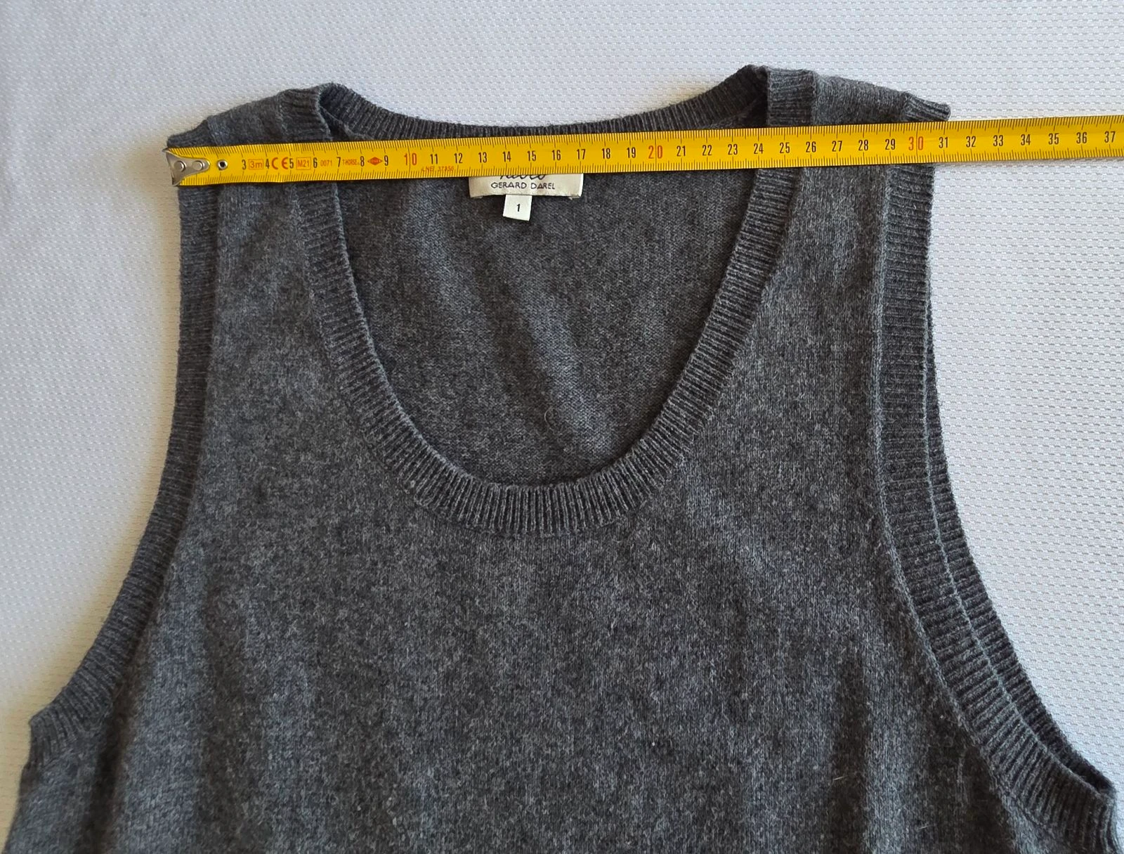 Robe pull sans manches en maille gris chiné Pablo Gérard Darel Taille 1 36 – photo 8